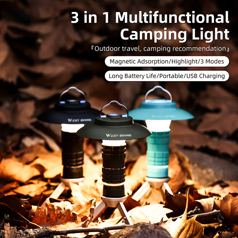 Draagbare 3-in-1 LED Campinglamp met Magnetische Bevestiging