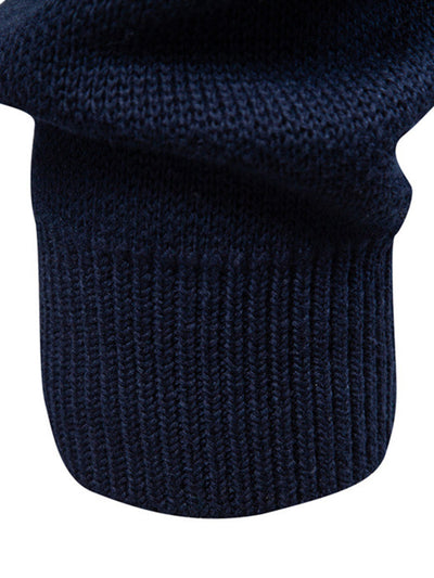 Geometriskt Jacquard Dragkedja Ståkrage Tröja