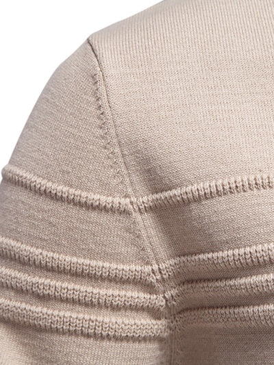 Randig Jacquard Rundhalsad Tröja