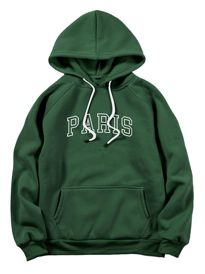 Hoodie Med Paris-Tryck
