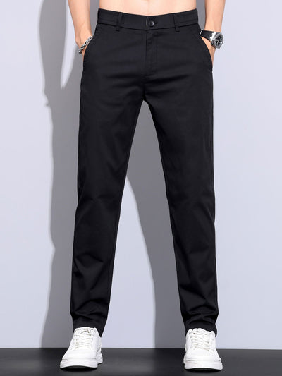 Elastisk Midja Raka Ben Byxor