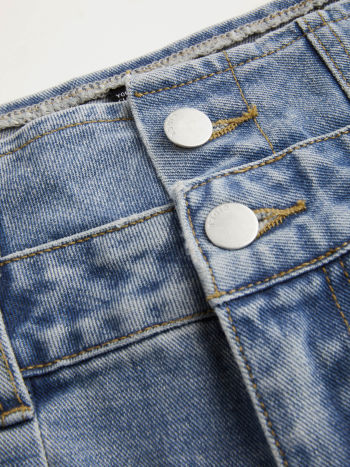 Jeans Med Hög Midja Och Vida Ben