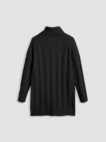 Stickad Ribbad Poloklänning