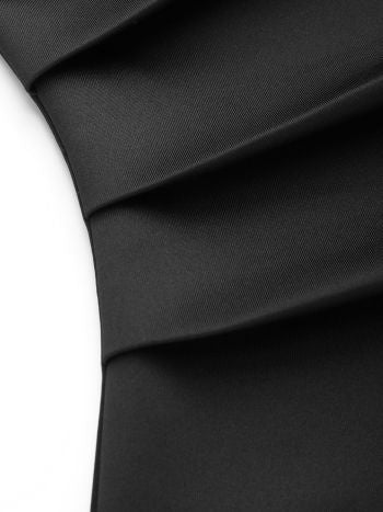 Ärmellös Mini Klänning Med Polokrage Och Rynkdetalj