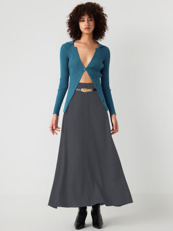 Maxikjol Med Hög Midja Och Veck