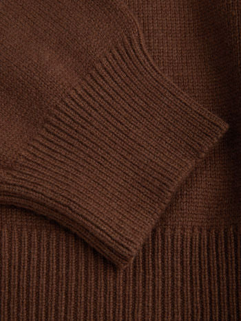 Stickad Ullblandad Polotröja Med Lång Ärmar I Kort Modell