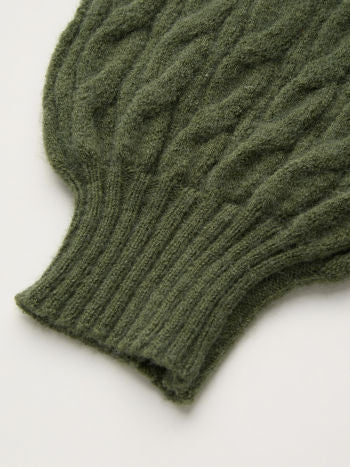 Flätstickad Croptopp Med Polokrage