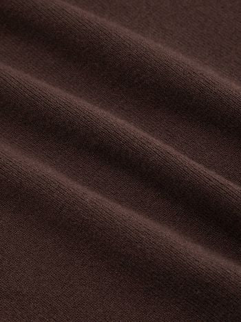 Stickad Långärmad Topp Med Asymmetrisk Hals Och Rynk