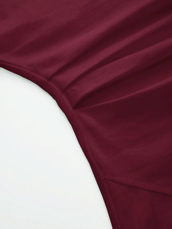 Asymmetrisk Randig Bomullstopp Med Rynk