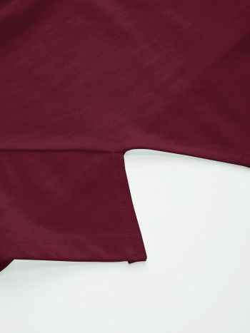 Asymmetrisk Randig Bomullstopp Med Rynk