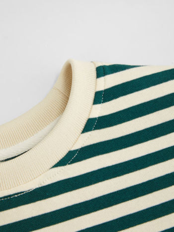 Randig Bomullstopp Med Markerad Midja