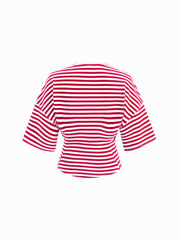 Randig Topp Med Markerad Midja