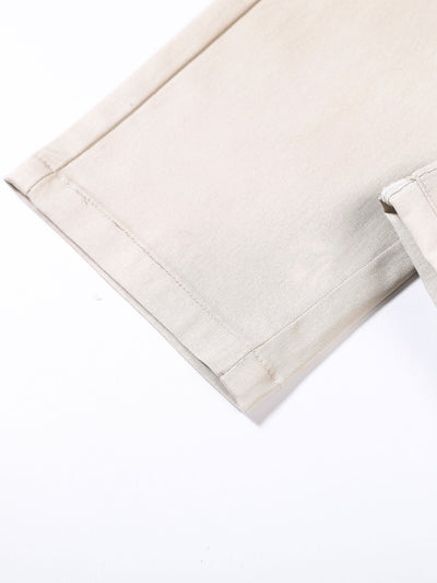 Elastisk Midja Raka Ben Byxor