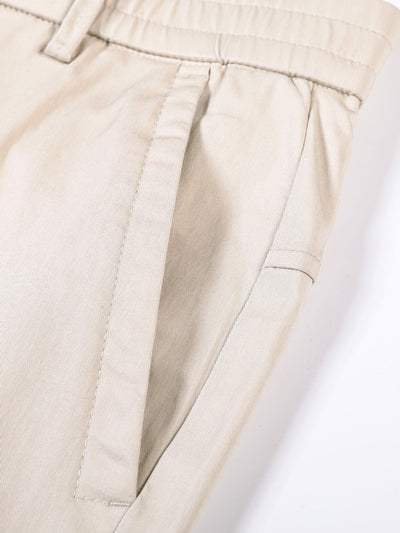 Elastisk Midja Raka Ben Byxor