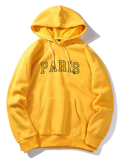 Hoodie Med Paris-Tryck