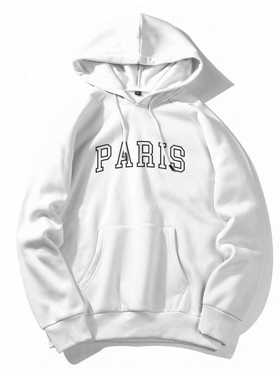 Hoodie Med Paris-Tryck