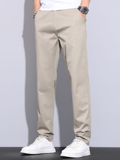 Elastisk Midja Raka Ben Byxor