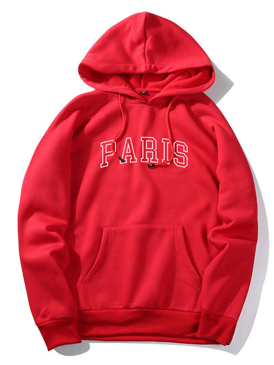 Hoodie Med Paris-Tryck