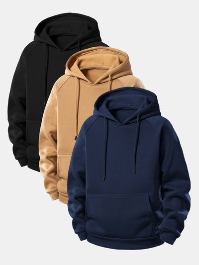 3 Delar Grundläggande Hoodies