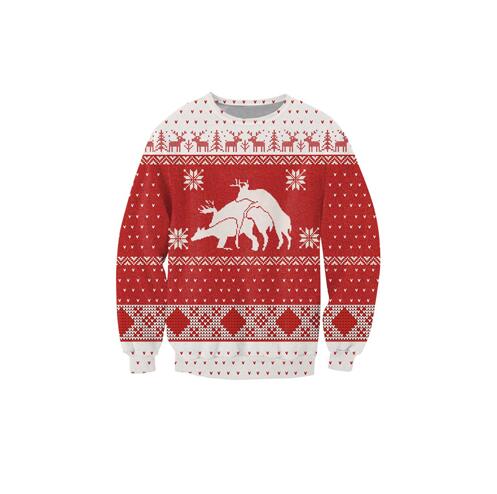 Unisex 3D Kerst Sweater met Rendieren