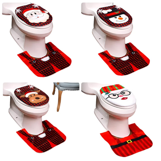 Kerst Toilet Tweedelige Set 