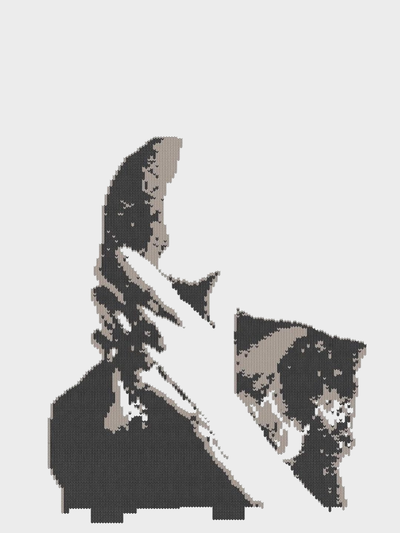 Dold Ansiktsstickad Tröja