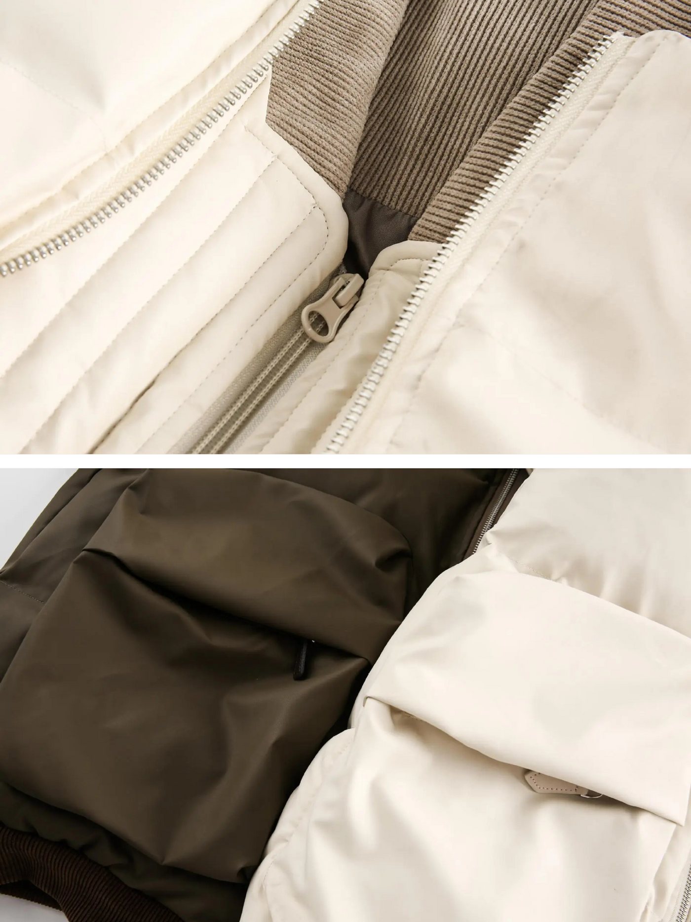 Retro Utility-Vadderad Bomberjacka