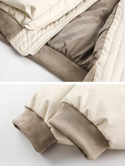 Retro Utility-Vadderad Bomberjacka